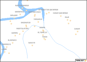 map of Quebrada Numpatkaime